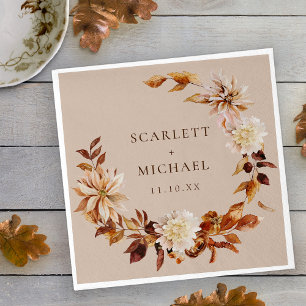 Autumn Elegant Wedding Napkin