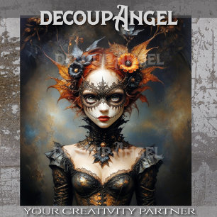 Autumn Enchantress – Gothic Whispers Decoupage Tissue Paper