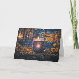 Autumn Equinox Mabon with Mystical Candle Nature Card