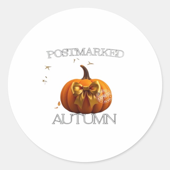 Autumn Essential T-Shirt Classic Round Sticker (Front)