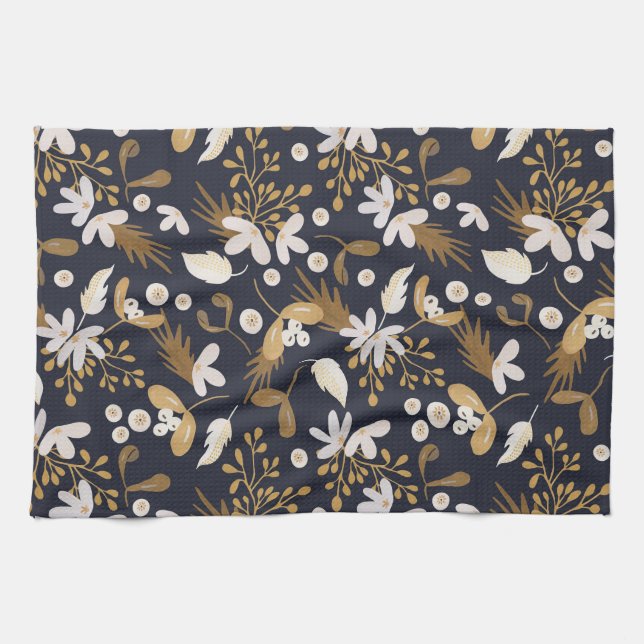 Autumn Evening Bloom Tea Towel (Horizontal)