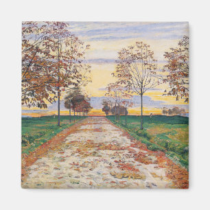 Autumn Evening (by Ferdinand Hodler) Magnet