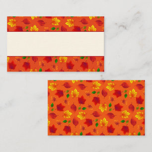 Autumn Event Fall Foliage Flat Place Card