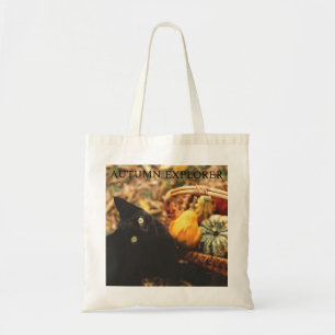 "Autumn Explorer" Cat Tote Bag