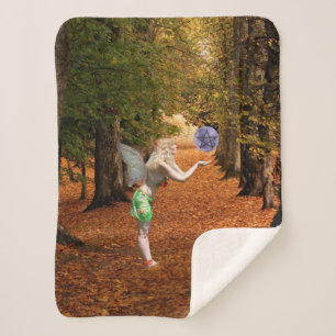 Autumn Faerie Sherpa Blanket