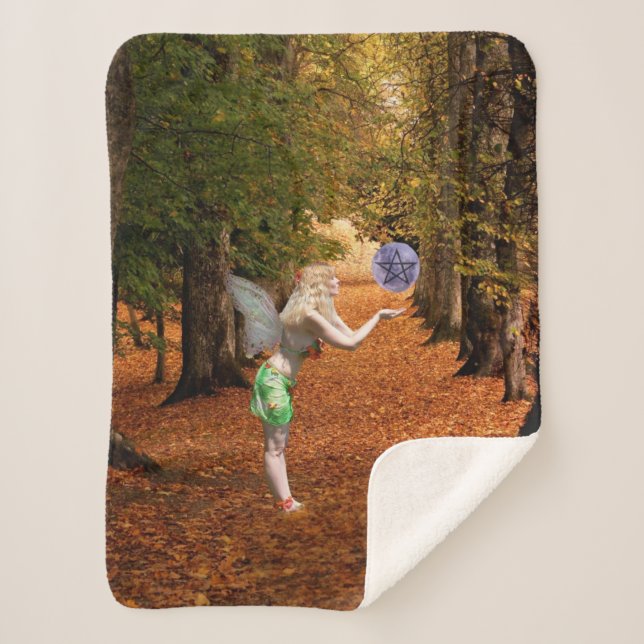 Autumn Faerie Sherpa Blanket (Front)