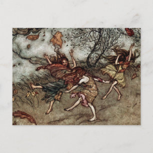 “Autumn Fairies” by Arthur Rackham Postcard