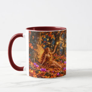 Autumn Fairy and Dragonflies Enchanted Mug