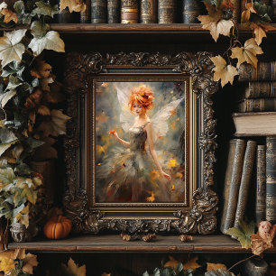 Autumn Fairy Art Poster