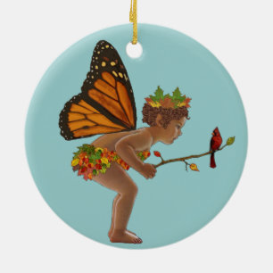 Autumn Fairy Ceramic Tree Decoration