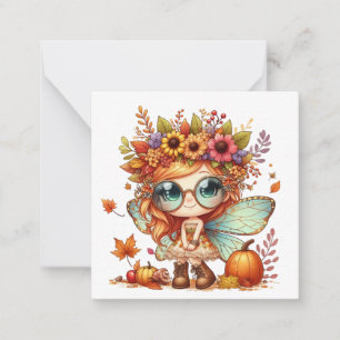 Autumn Fairy Fantasy Note Card