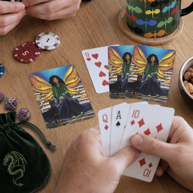 Autumn Fairy Guardian Doberman Fantasy Playing Cards (Creator Uploaded)