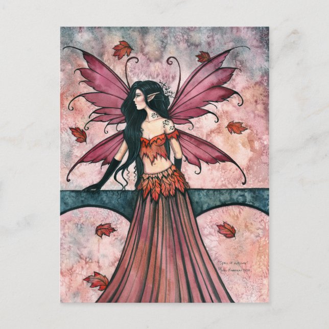 Autumn Fairy Postcard by Molly Harrison (Front)