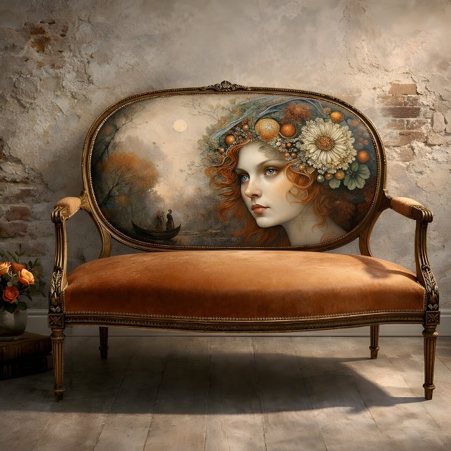 Autumn Fairy Queen River Fantasy Decoupage Tissue Paper (Autumn Fairy Queen Mystical Fantasy Decoupage Tissue Paper Mockup )