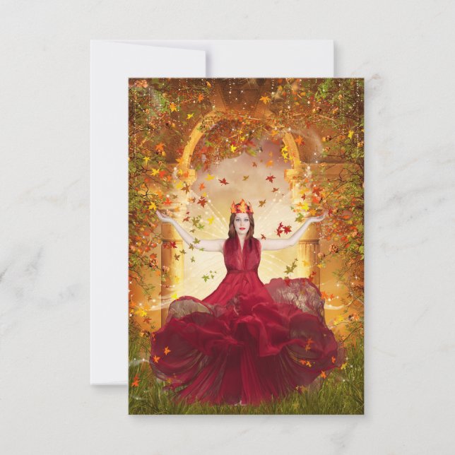 Autumn Fairy Thank You Card (Front)