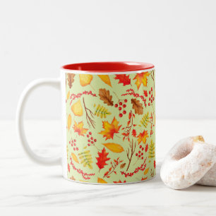 Autumn Fall Autumn Leaves Two-Tone Coffee Mug