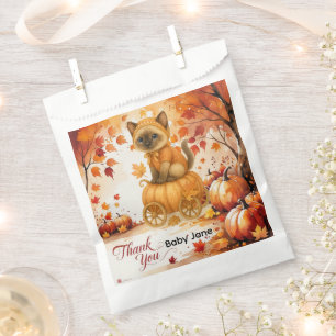 Autumn Fall Baby Shower for Cat lovers  Favour Bags