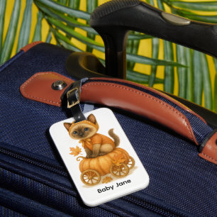 Autumn Fall Baby Shower for Cat lovers Luggage Ta Tag