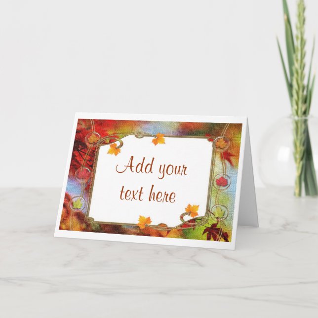 Autumn Fall Birthday Party Invitations (Front)