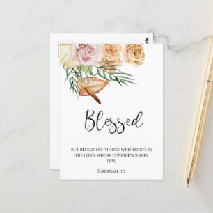 Autumn Fall Blessed Happy Thanksgiving Postcard