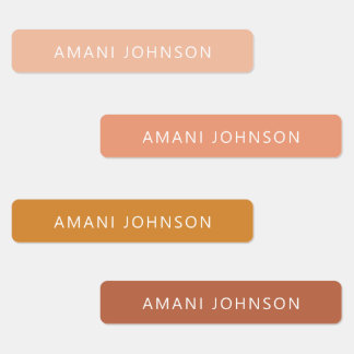 Autumn Fall Boho Colour Name Labels