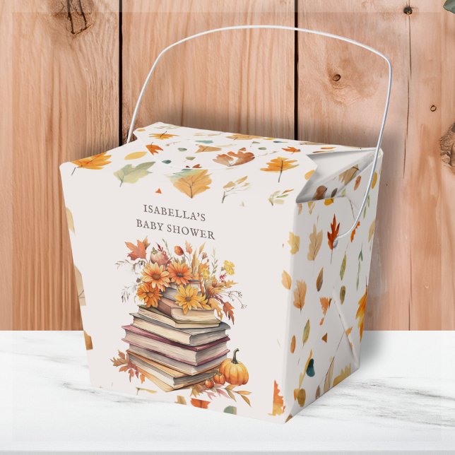 Autumn Fall Book-theme Baby Shower Favour Box (Creator Uploaded)