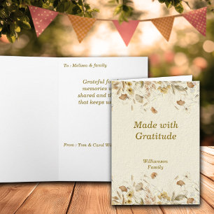 Autumn Fall Botanical Thanksgiving Personalise Card