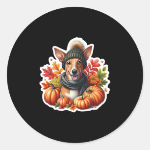 Autumn Fall Cirnecho Dell’etna Dog Owner Thanksgiv Classic Round Sticker