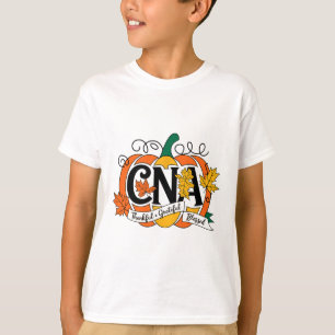 Autumn Fall Cna Thanksgiving Grateful Blessed Pump T-Shirt