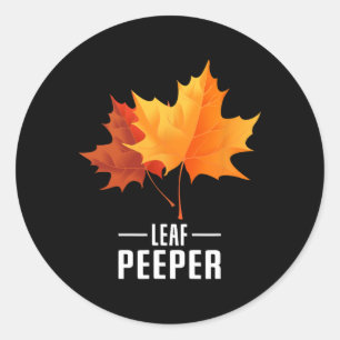 Autumn Fall Colour Leaf Bunnyer Autumn Bunnying Fa Classic Round Sticker