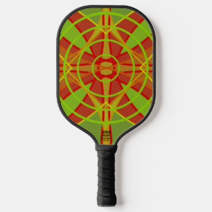 Autumn Fall Colours Abstract Geometric Design Pickleball Paddle