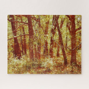 Autumn Fall Colours Forest Art Puzzle