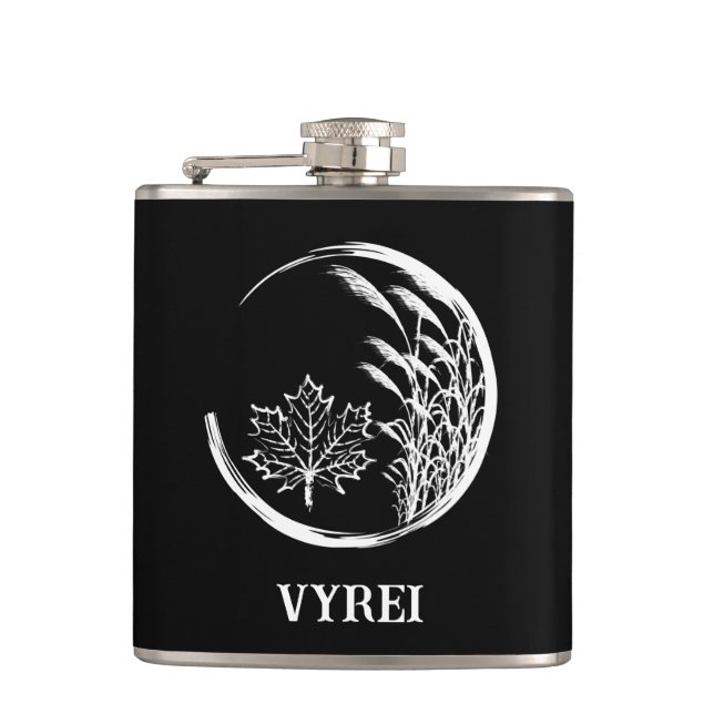 Autumn / Fall Crest Hip Flask (Front)