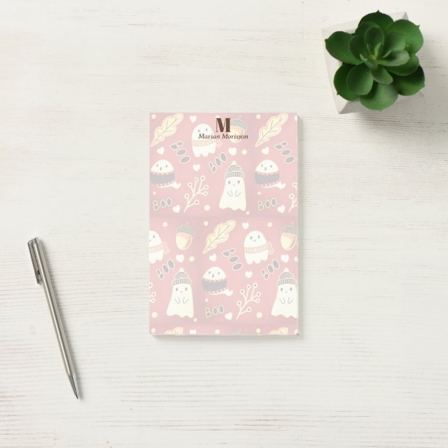Autumn Fall Cute Spooky Ghosts Post-it Notes (Office)