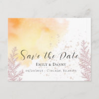 Autumn Fall Dusky Forest Dyeing Save the Date Post