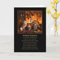 Autumn Fall Equinox Mabon with Owls and Candles 