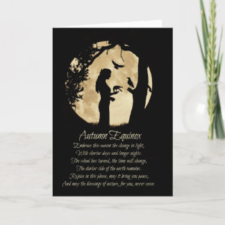 Autumn Fall Equinox Mabon with Ravens Card