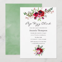 Autumn - Fall Floral Pop Fizz Clink Bridal Shower