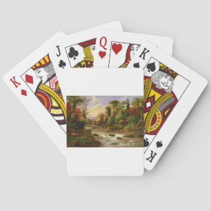 Autumn Fall Forest River Robert Duncanson Destiny Playing Cards