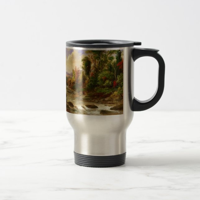 Autumn Fall Forest River Robert Duncanson Destiny Travel Mug (Right)