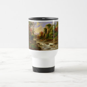 Autumn Fall Forest River Robert Duncanson Destiny Travel Mug