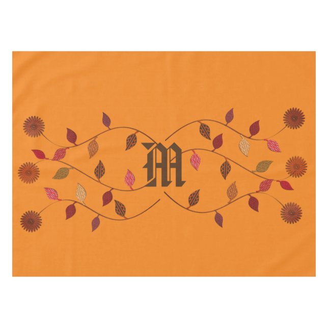 Autumn Fall Garden Floral  Tablecloth (Front (Horizontal))