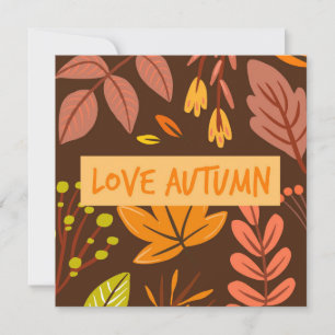 Autumn Fall Greeting Flat Card