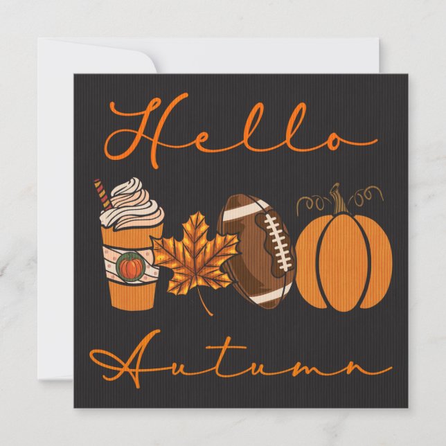 Autumn Fall Greeting Flat Card (Front)