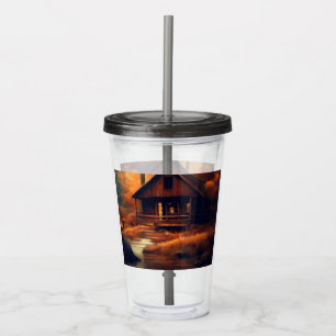Autumn/Fall/Halloween/rustic painting Acrylic Tumbler