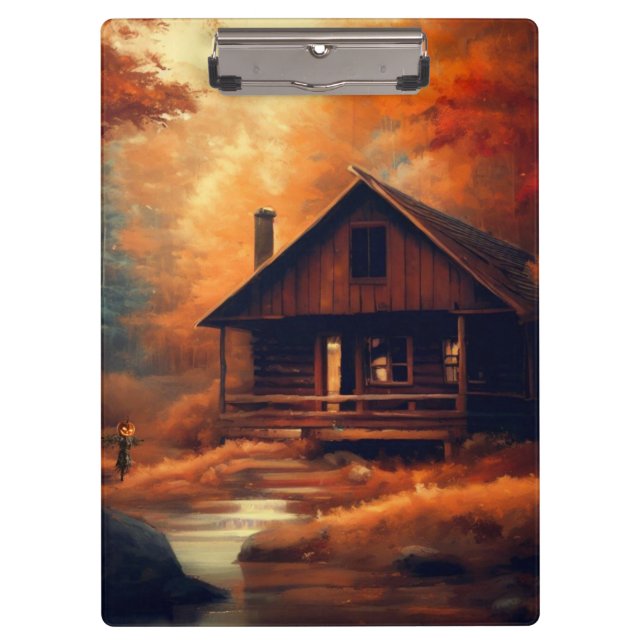 Autumn/Fall/Halloween/rustic painting Clipboard (Front)