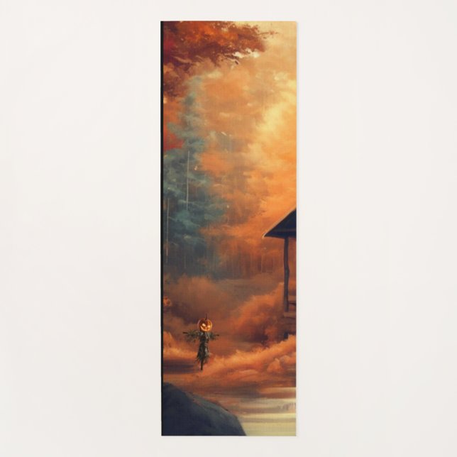 Autumn/Fall/Halloween/rustic painting Yoga Mat (Front)