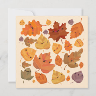Autumn Fall Halloween Thanksgiving Cute Invitation