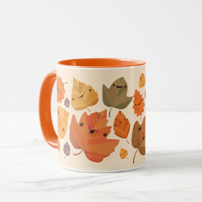 Autumn Fall Halloween Thanksgiving Cute Mug (Front Left)