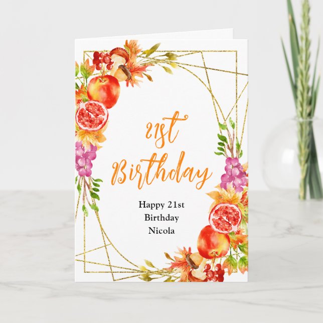 Autumn Fall Harvest Baby Shower Card (Front)